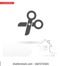 Scissors Vector icon . Lorem Ipsum Illustration design