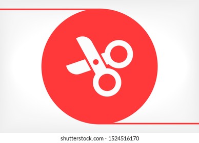 Scissors Vector icon . Lorem Ipsum Illustration design