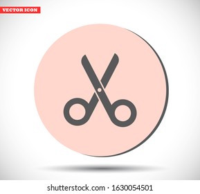 Scissors vector icon , lorem ipsum Flat design