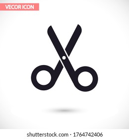 Scissors vector icon , lorem ipsum Flat design