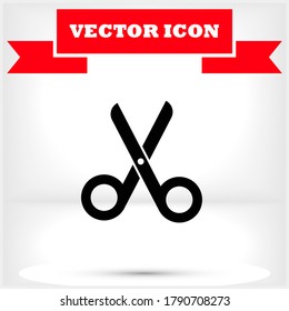 Scissors vector icon , lorem ipsum Flat design