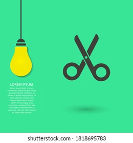 Scissors vector icon , lorem ipsum Flat design