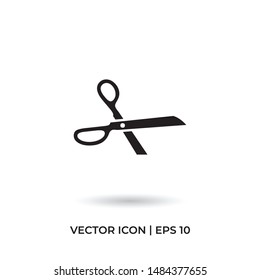 Scissors vector icon in modern design style for web site and mobile app