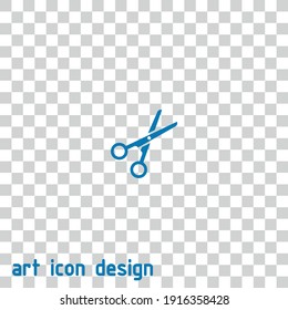scissors vector icon on an abstract background