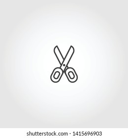 Scissors vector icon on white background