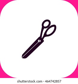 Scissors vector icon on white background.