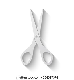 scissors vector icon - paper illustration 