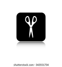 Scissors - vector icon  with shadow