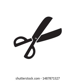  scissors vector icon, simple design, on a white background, illustration