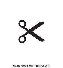 Scissors vector icon. Simple flat icon. Scissor silhouette.