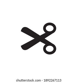 Scissors vector icon. Simple flat icon. Scissor silhouette.
