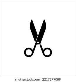Scissors vector icon. Simple flat icon. Scissor silhouette. on white background. EPS 10