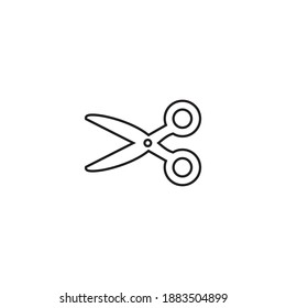 Scissors vector icon. Simple linear icon. Scissor silhouette.
