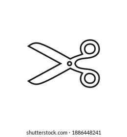 Scissors vector icon. Simple linear icon. Scissor silhouette.