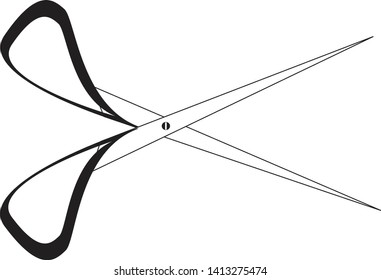 Scissors vector icon is useful for symbolizing cutting tools