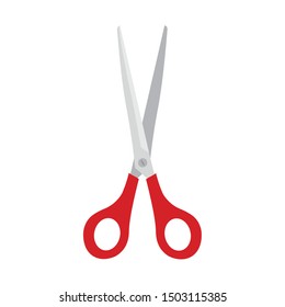 Scissors vector icon. white background.