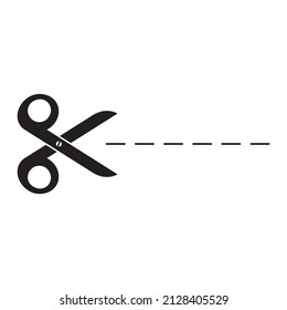 Scissors vector icon, white background

