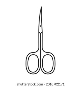 Scissors vector icon.Outline vector icon isolated on white background scissors.