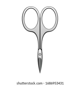 Scissors vector icon.Realistic vector icon isolated on white background scissors.