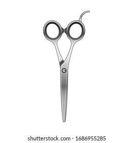 Scissors vector icon.Realistic vector icon isolated on white background scissors.