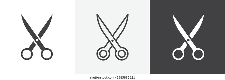 Scissors vector icons collection graphic designs for ui designs