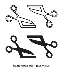 Schere Vektorsymbole. Scheren-Design, Vektorgrafik