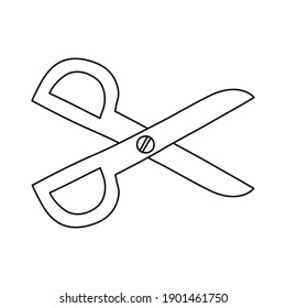 scissors vector icons logo isolated symbol illustration black 