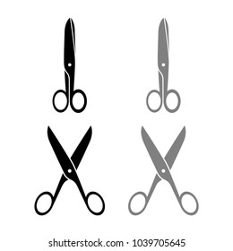  Scissors vector icons on white background