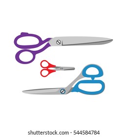 Scissors vector icons set