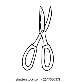 Scissors vector illustration, hand drawing doodles