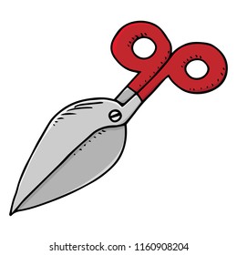 Scissors. Vector illustration of scissors. Hand drawn scissors.