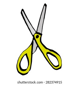 Scissors vector illustration (icon, sign)
