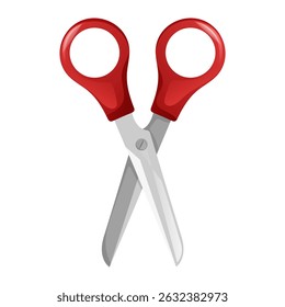 Ilustração do vetor de tesoura. Instrumento para corte de papel. Ferramenta de costura e acessório. 