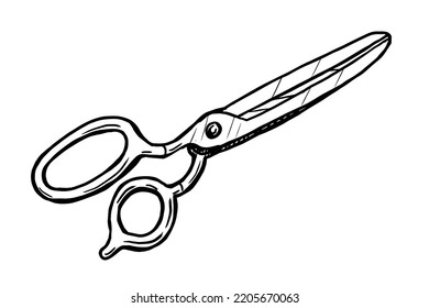 Scissors vector illustration isolated on white background