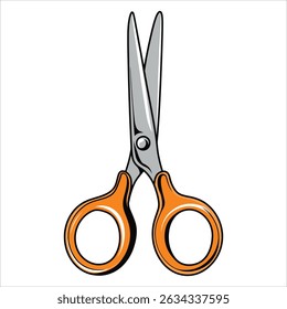 Scissors vector illustration, isolated on white background. Ideal for crafting, office supplies, or cutting tool designs.