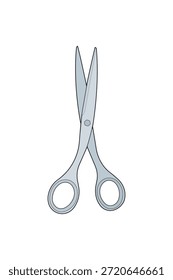 Ilustración vectorial de tijeras aislada sobre fondo blanco