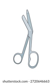 Ilustración vectorial de tijeras aislada sobre fondo blanco