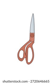 Ilustración vectorial de tijeras aislada sobre fondo blanco