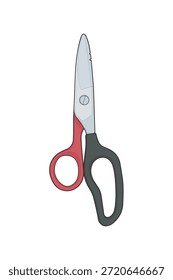Ilustración vectorial de tijeras aislada sobre fondo blanco