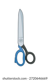 Ilustración vectorial de tijeras aislada sobre fondo blanco