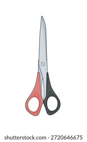 Ilustración vectorial de tijeras aislada sobre fondo blanco