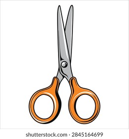 Scissors vector illustration, isolated on white background. Ideal for crafting, office supplies, or cutting tool designs.