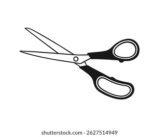 Scissors Vector Line Art Illustration