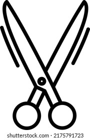 Scissors Vector Line Icon Design