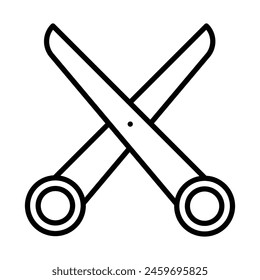 Scissors Vector Line Icon Design