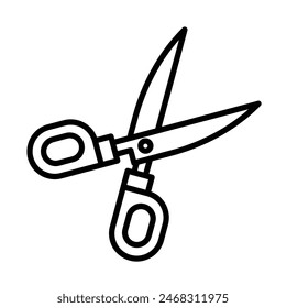 Scissors Vector Line Icon Design