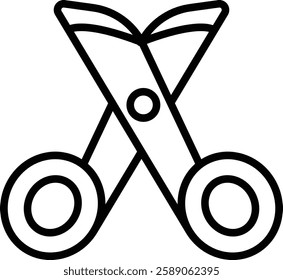 Scissors Vector Line Icon Design