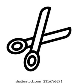 Scissors Vector Thick Line Icon For Personal And Commercial Use.
