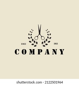 Scissors VINTAGE LOGO DESIGN VECTOR GRAPHIC ILLUSTRATION SYMBOLS ICON