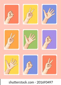 Scissors VS Paper VS Rock : Primary mix to Secondary Color